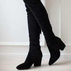 Ellis Black Classic Over the Knee Boots